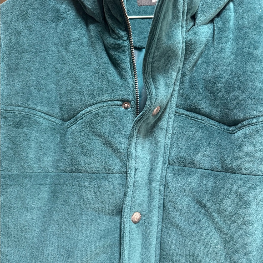 Hooey western teal hooded vest - Picture 4 of 6